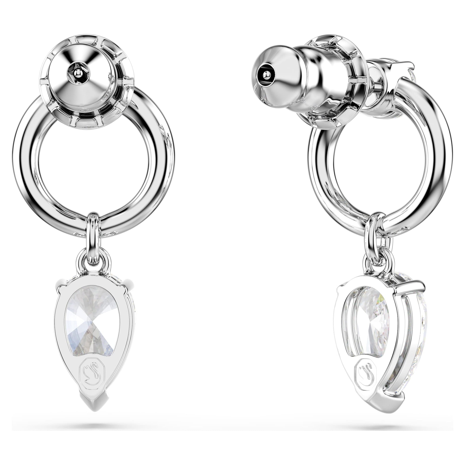 Swarovski Mesmera drop earrings Mixed cuts, White, Rhodium plated 5723177