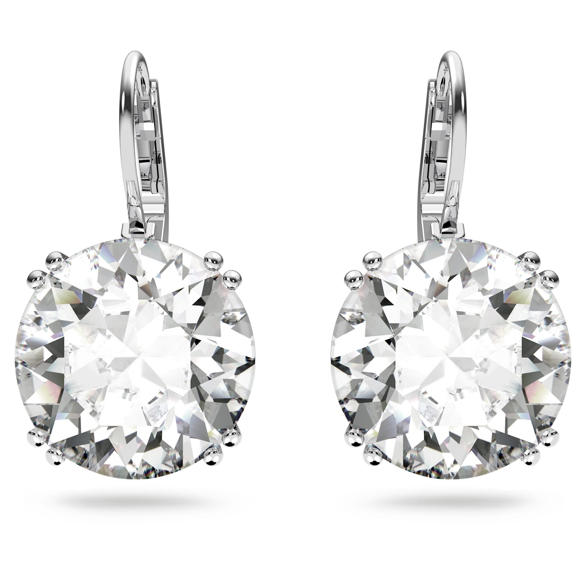 Swarovski Millenia drop earrings Round cut, White, Rhodium plated 5628351