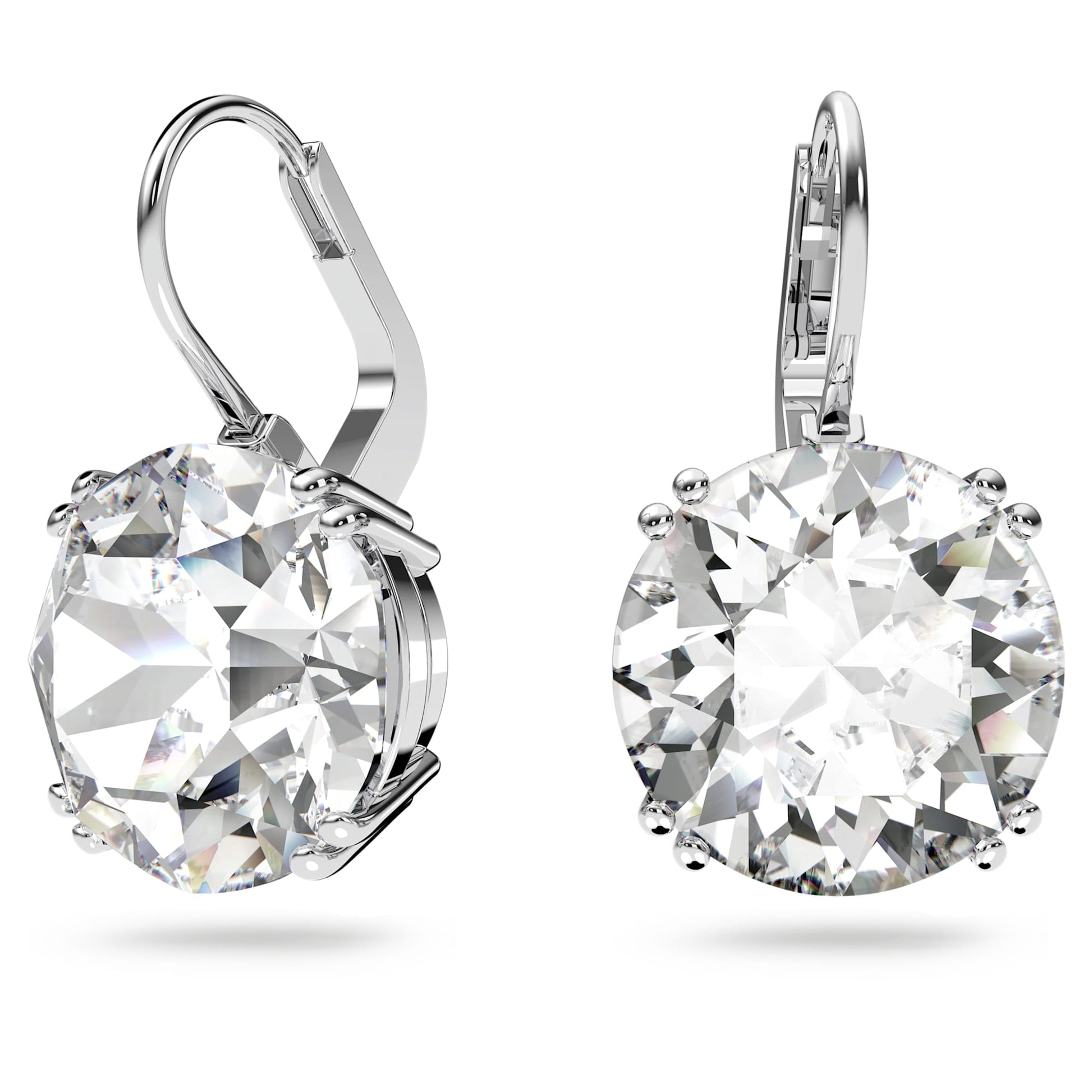 Swarovski Millenia drop earrings Round cut, White, Rhodium plated 5628351