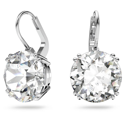 Swarovski Millenia drop earrings Round cut, White, Rhodium plated 5628351