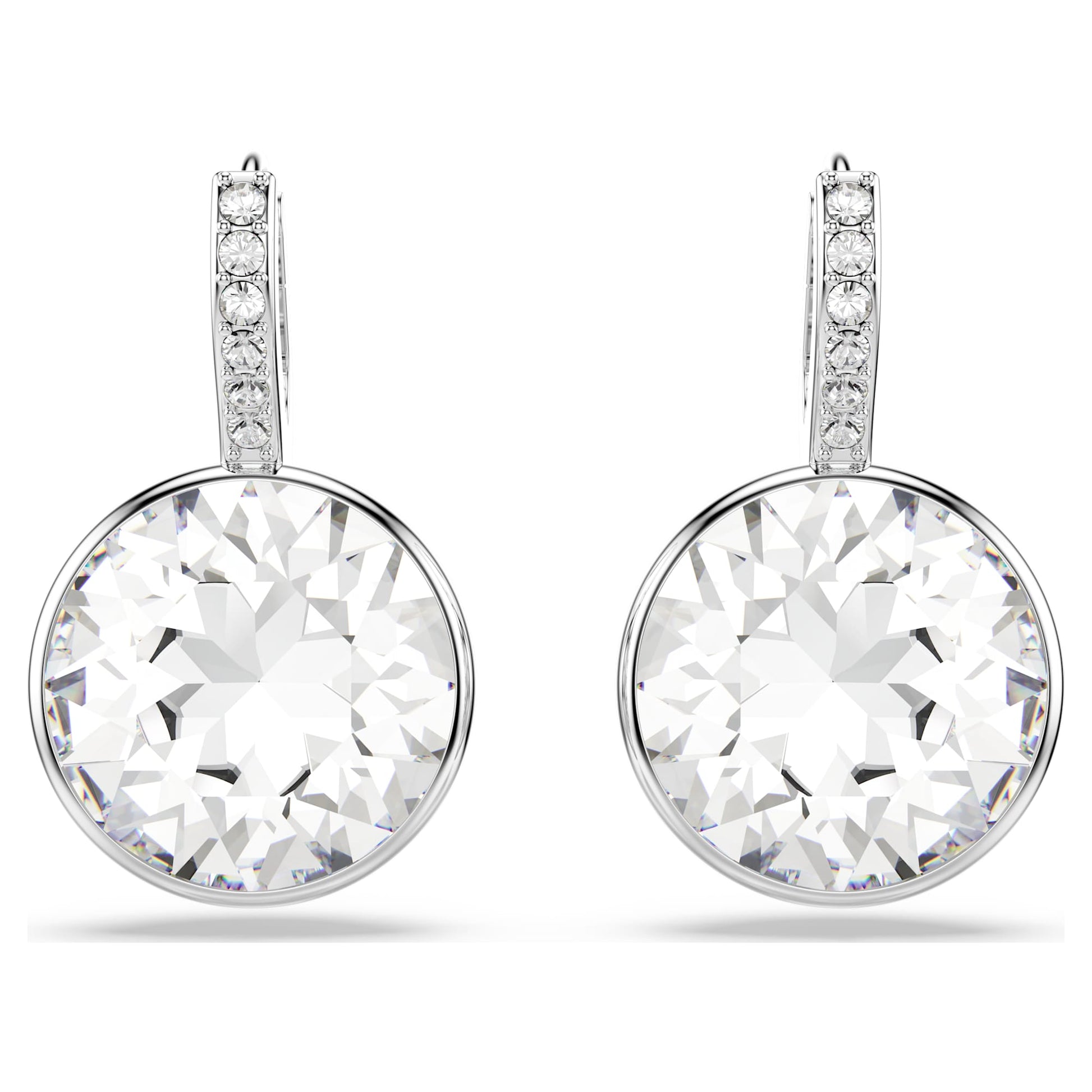 Swarovski Millenia drop earrings Round cut, White, Rhodium plated 5731149