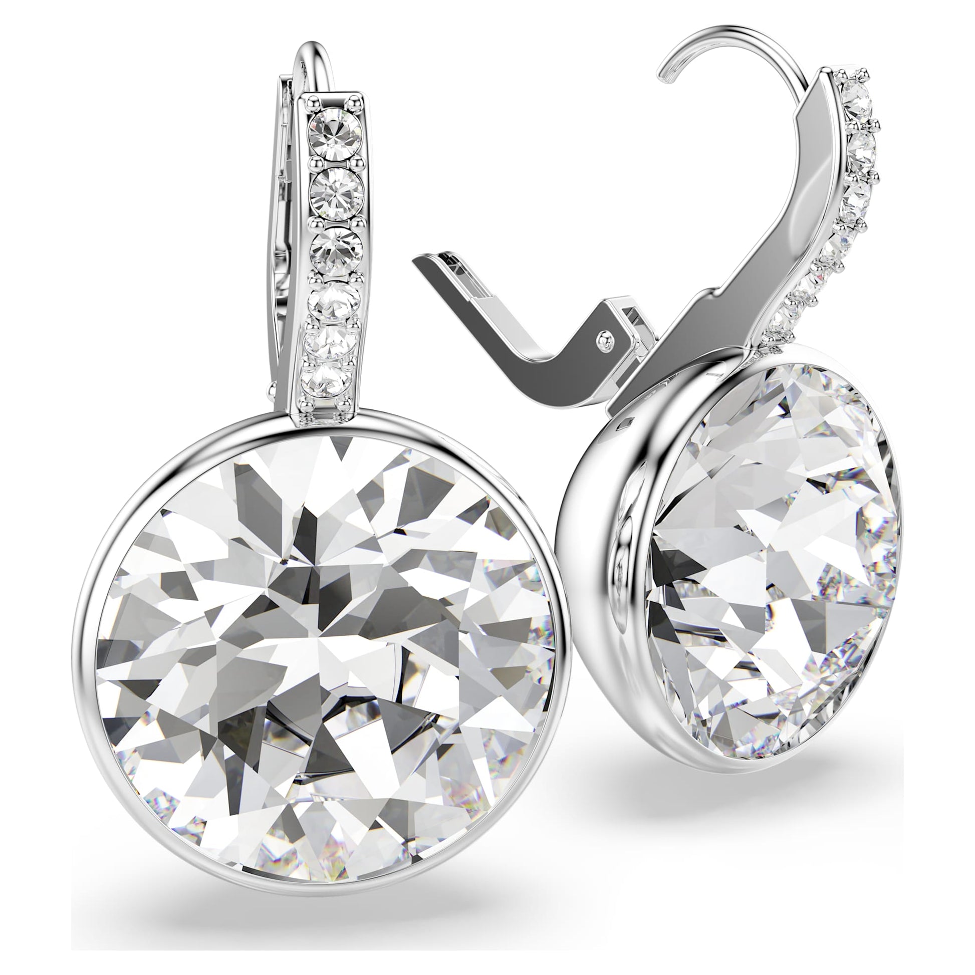 Swarovski Millenia drop earrings Round cut, White, Rhodium plated 5731149