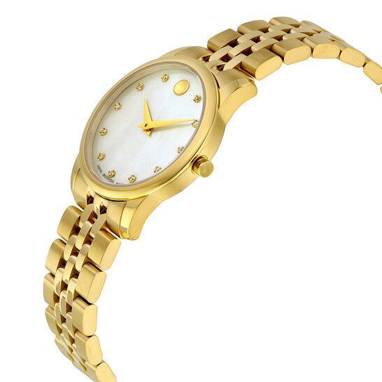 Movado Museum Classic Mother of Pearl Diamond Dial Ladies Watch 0606998