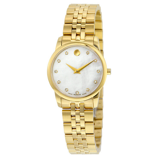 Movado Museum Classic Mother of Pearl Diamond Dial Ladies Watch 0606998