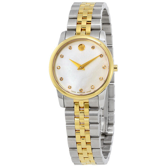 Movado Museum Mother of Pearl Diamond Dial Ladies Watch 0606613