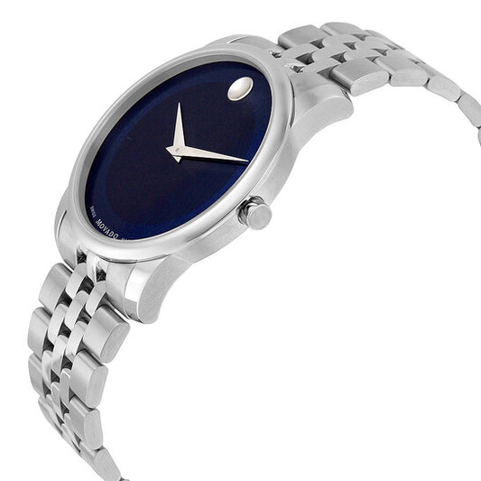 Movado Museum Quartz Metallic Blue Dial Men's Watch 0606982