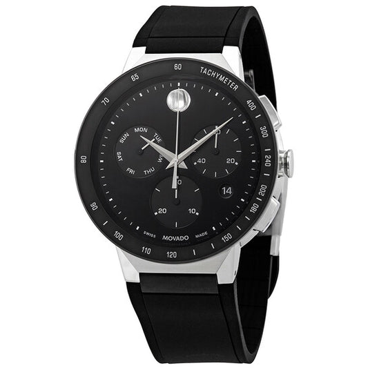 Movado Sapphire Chronograph Black Dial Men's Watch 0607240