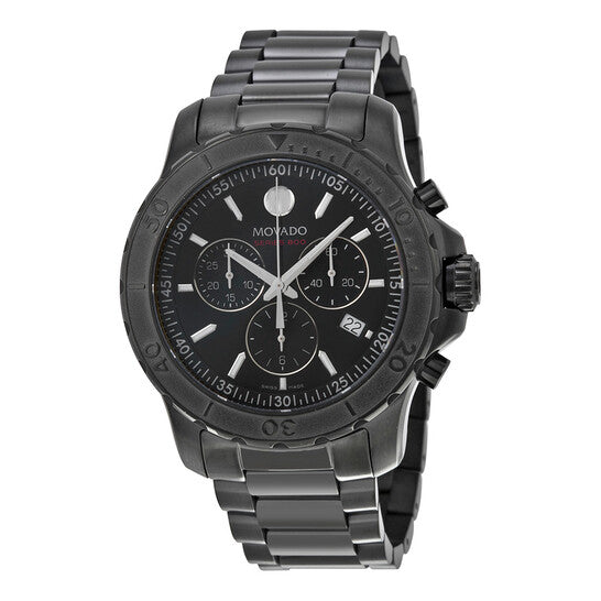 Movado Series 800 Chronograph Black PVD Men's Watch 2600119