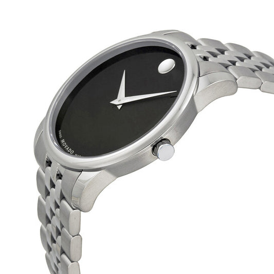 Movado Black Museum Dial Stainless Steel Men's Watch 0606504