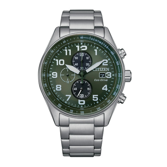 Citizen Men's Sport Casual Chronograph Eco-Drive Silver CA0770-56x