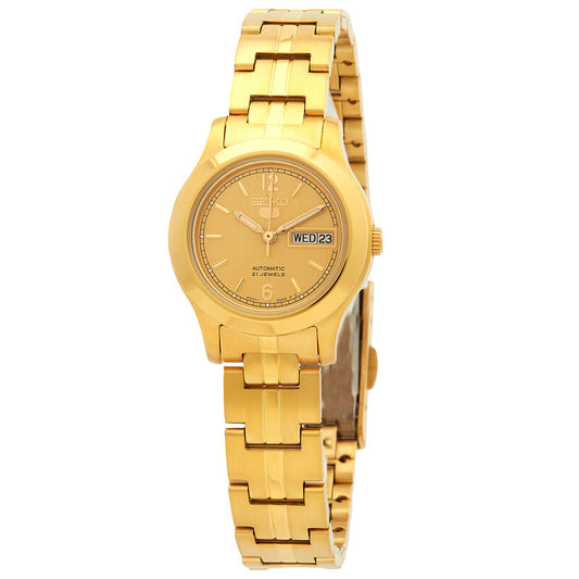 Seiko 5 Sports Automatic Gold Dial Women Watch Watch SYME02K1