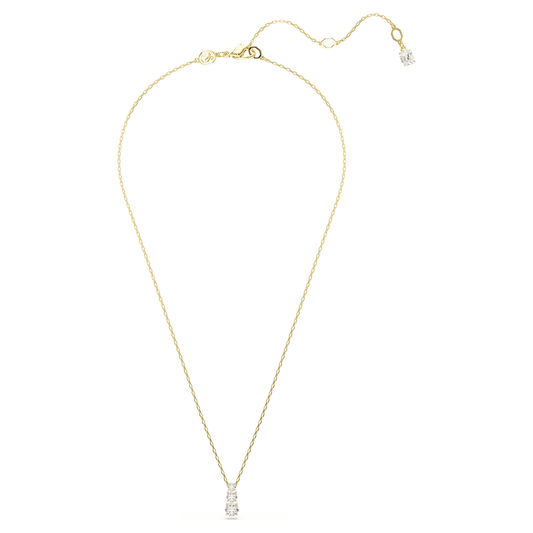Swarovski Stilla Attract pendant Round cut, White, Gold-tone plated  5723298