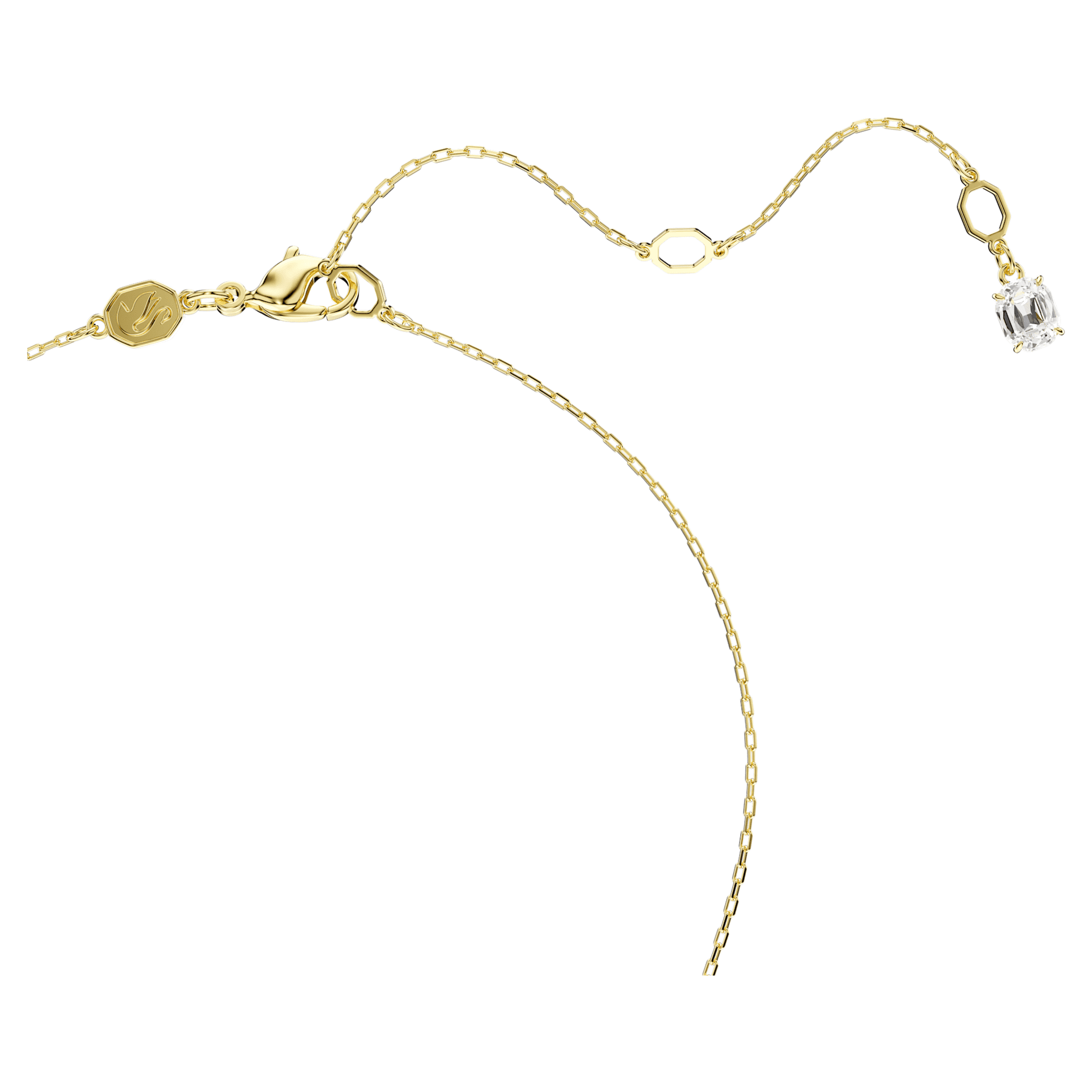 Swarovski Stilla Attract pendant Round cut, White, Gold-tone plated  5723298