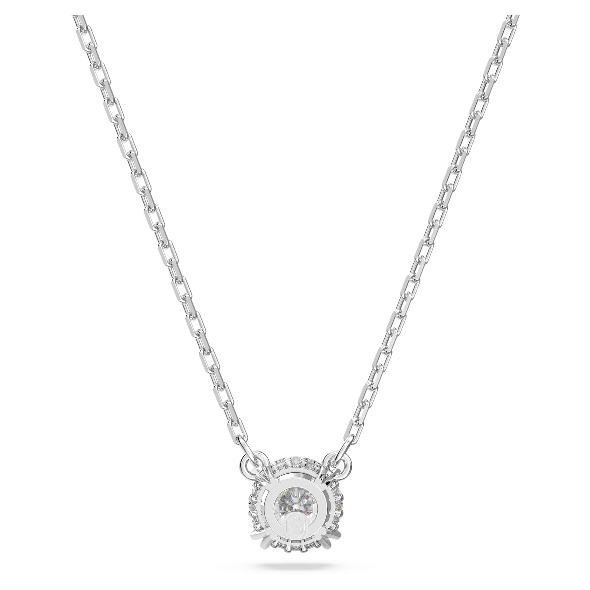 Swarovski Stilla pendant Round cut, White, Rhodium plated 5636706
