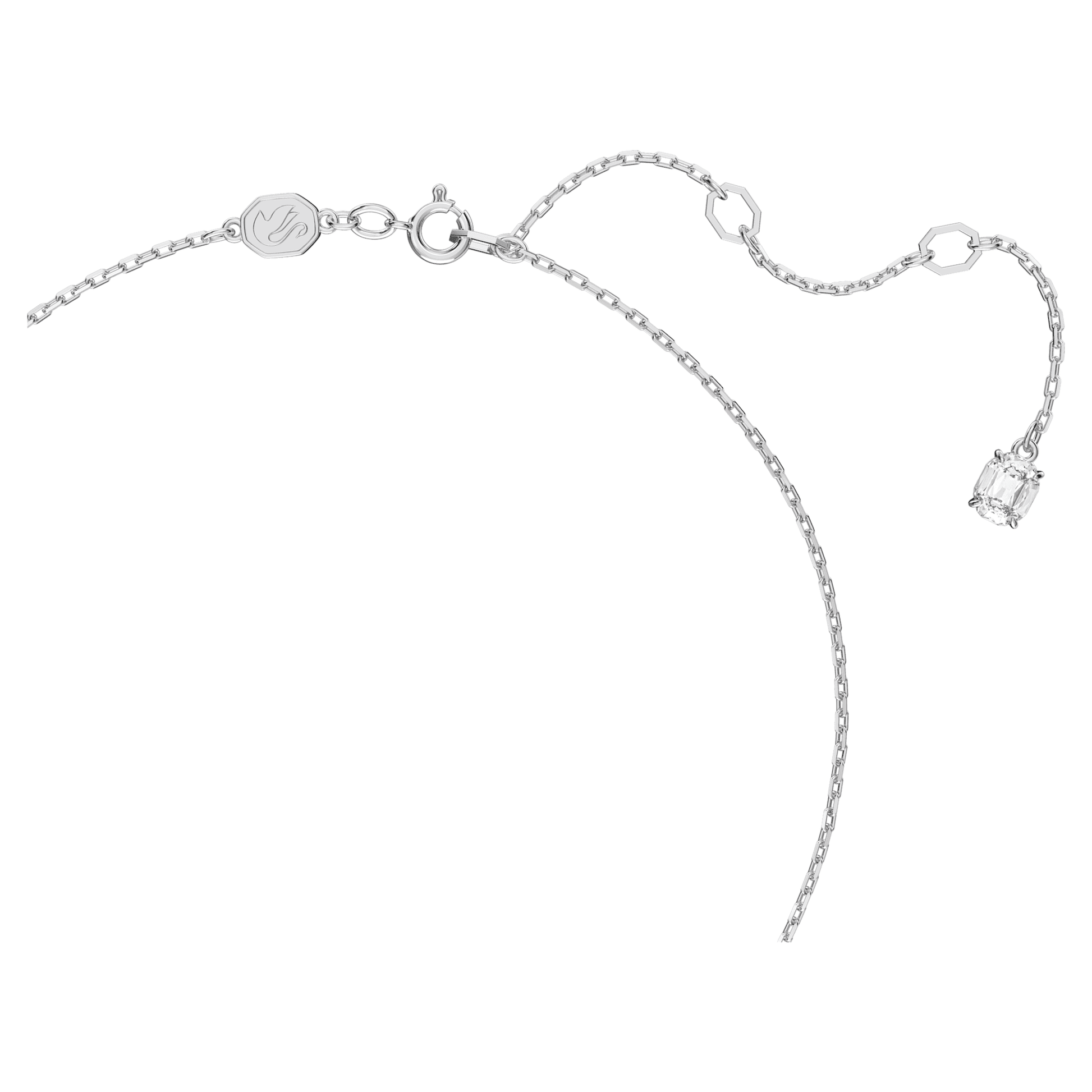 Swarovski Stilla pendant Round cut, White, Rhodium plated 5636706