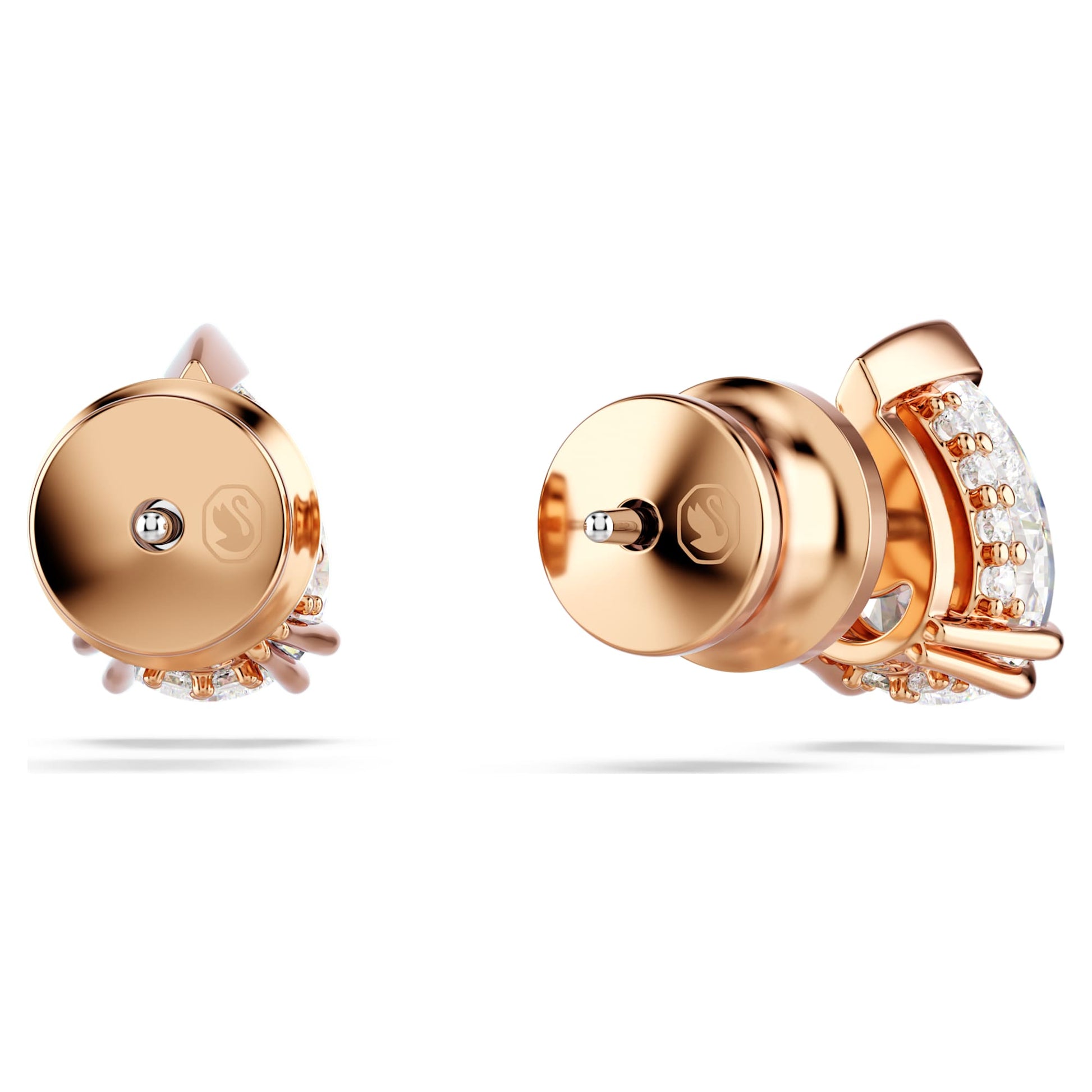 Swarovski Stilla stud earrings Pear cut, White, Rose gold-tone plated  5734248