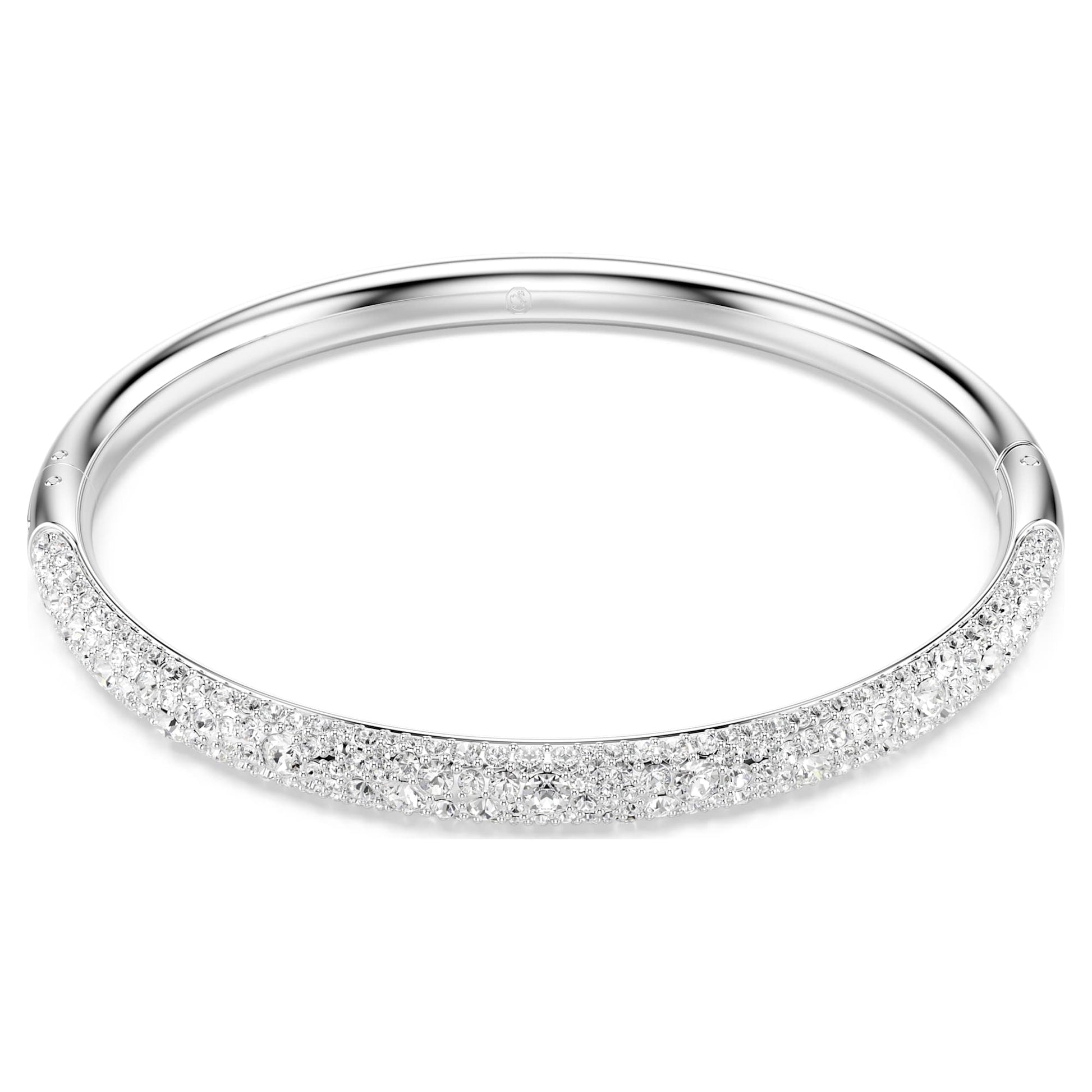 Swarovski Sublima bangle Snow pavé, White, Rhodium plated 5684241
