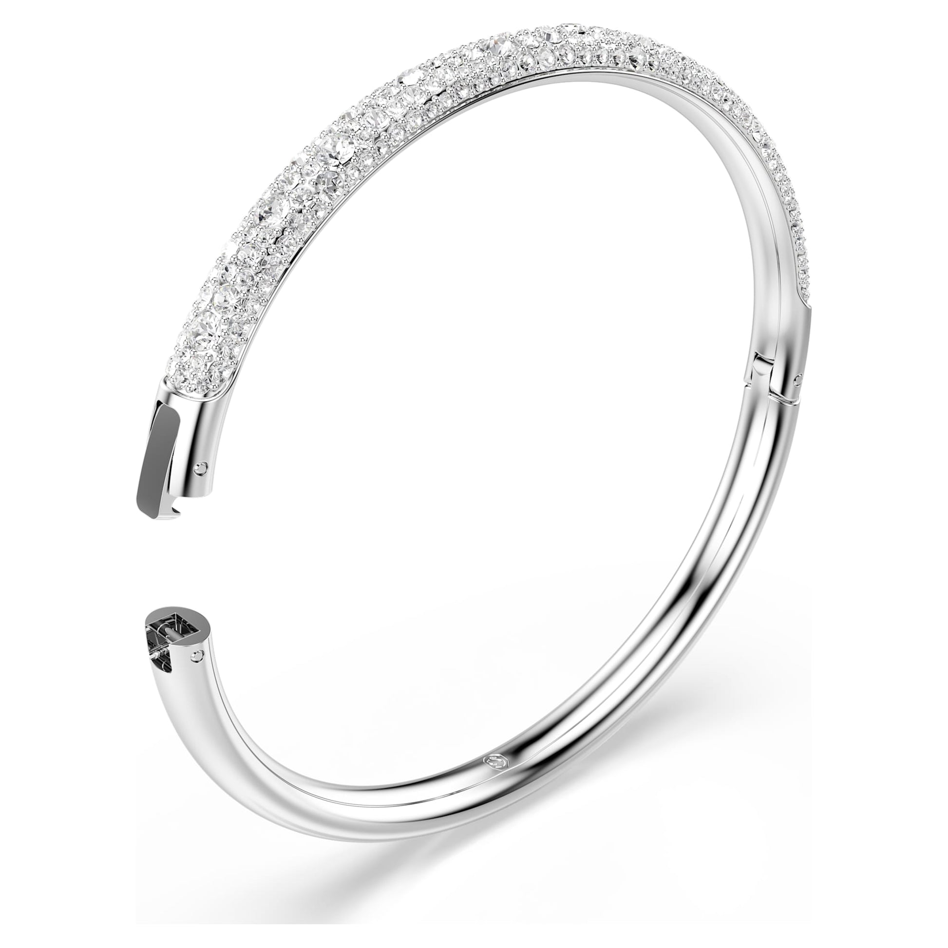 Swarovski Sublima bangle Snow pavé, White, Rhodium plated 5684241