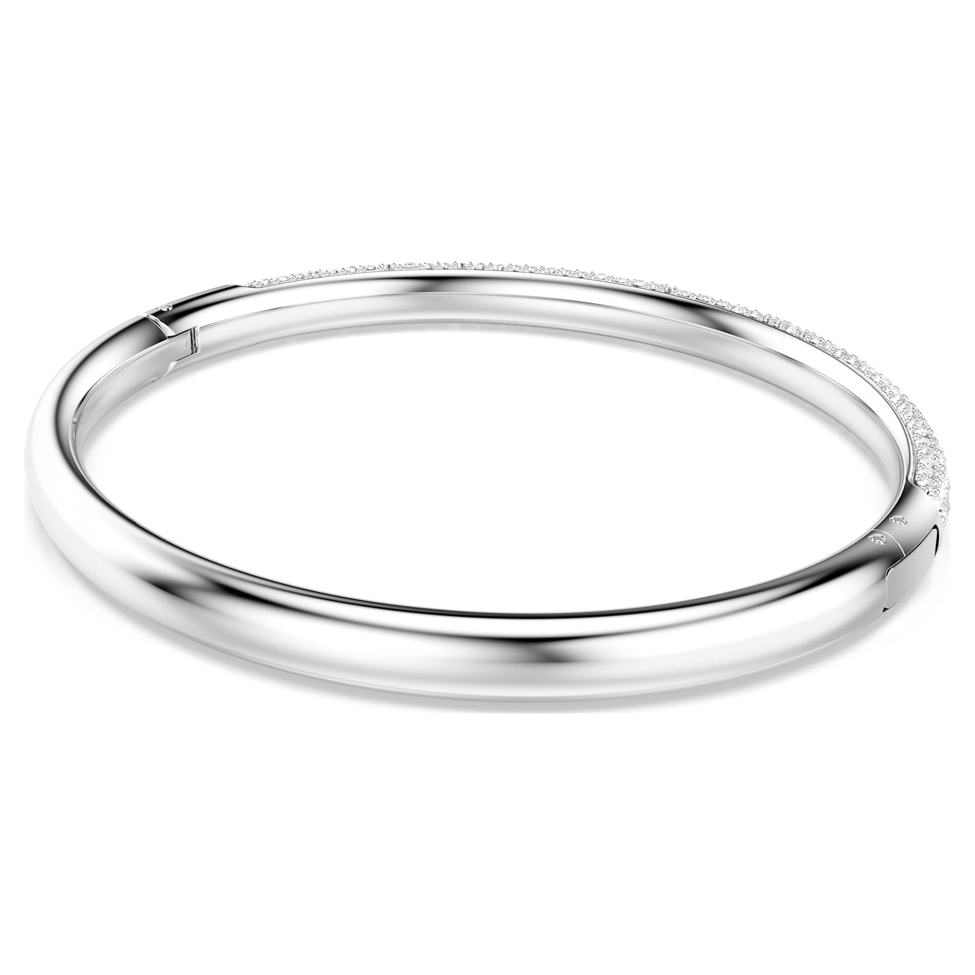 Swarovski Sublima bangle Snow pavé, White, Rhodium plated 5684241