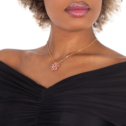 Swarovski Florere Pendant Gold Shiny Pink 5657875
