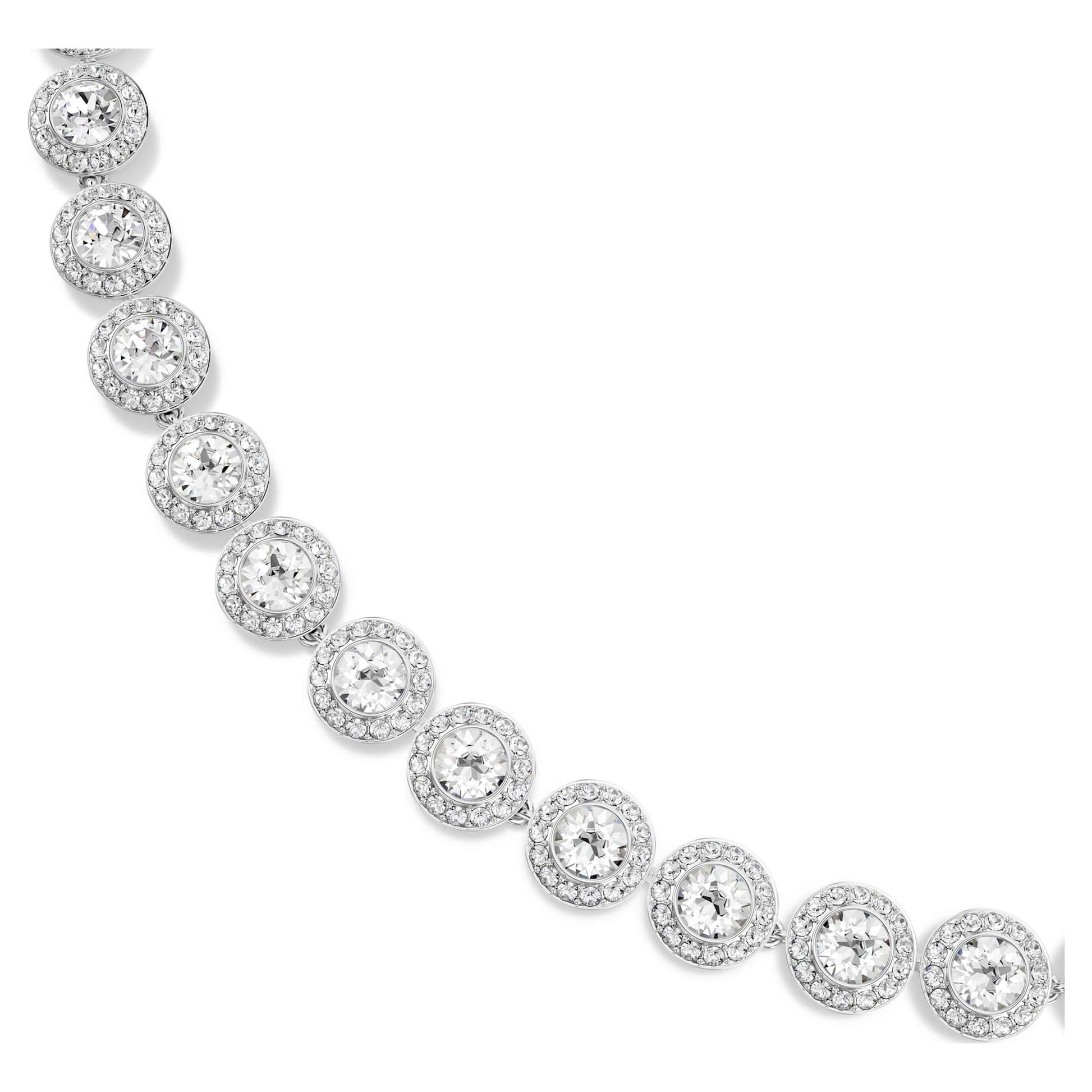 Swarovski Una Angelic necklace Round cut, Medium, White, Rhodium plated 5117703