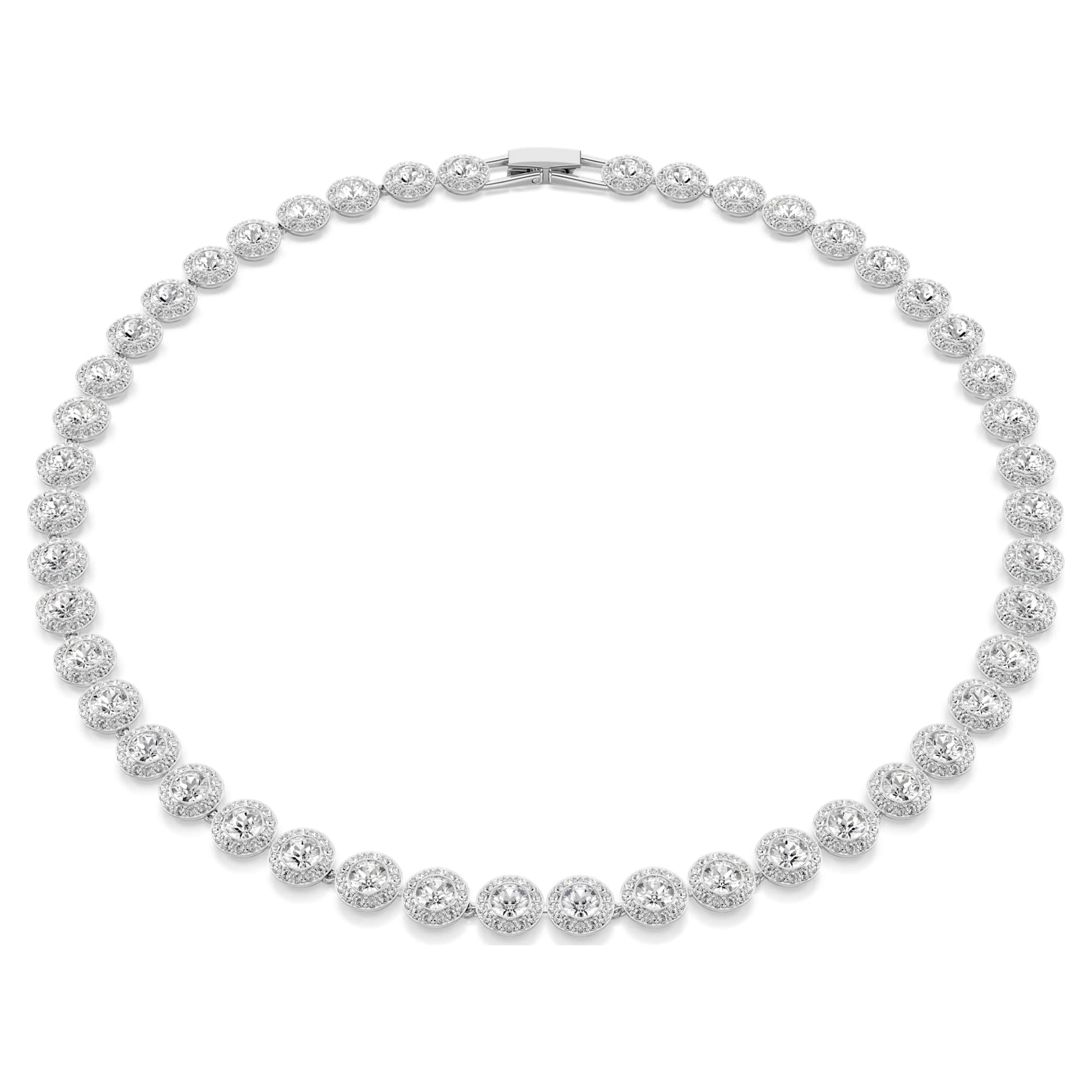 Swarovski Una Angelic necklace Round cut, Medium, White, Rhodium plated 5117703
