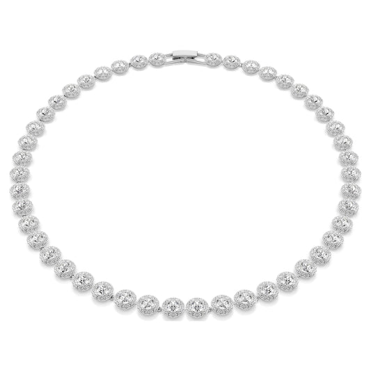 Swarovski Una Angelic necklace Round cut, Medium, White, Rhodium plated 5117703