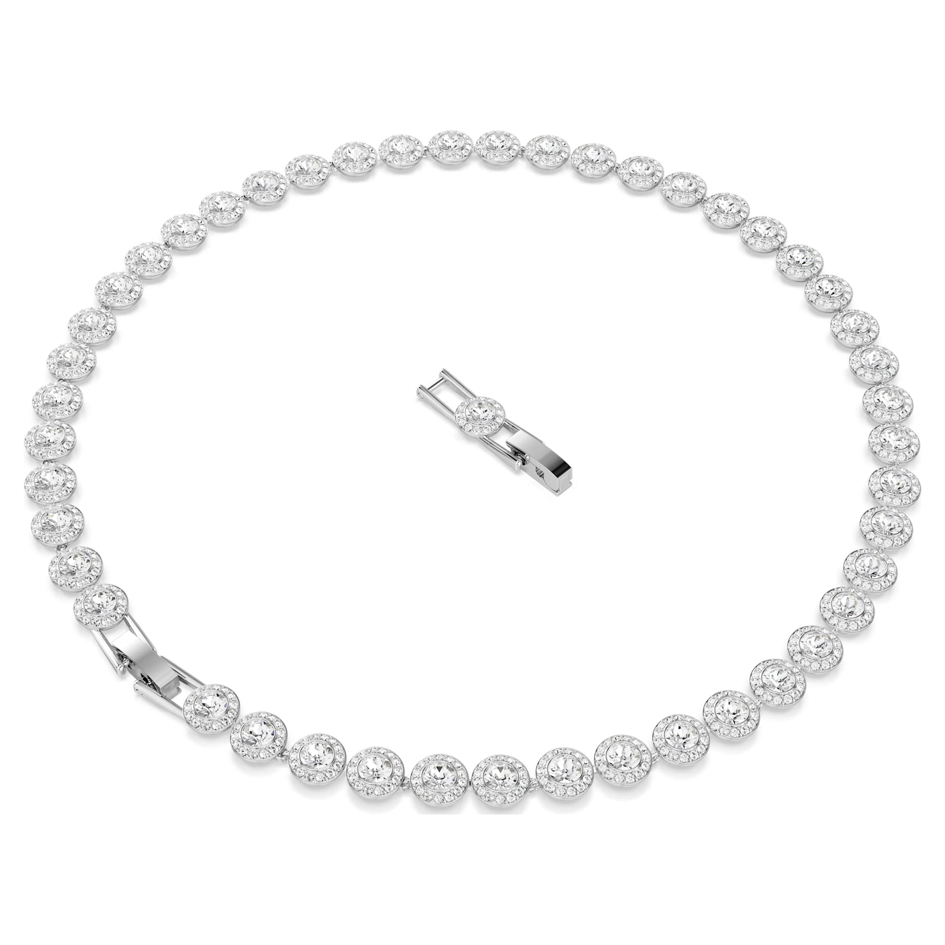 Swarovski Una Angelic necklace Round cut, Medium, White, Rhodium plated 5117703