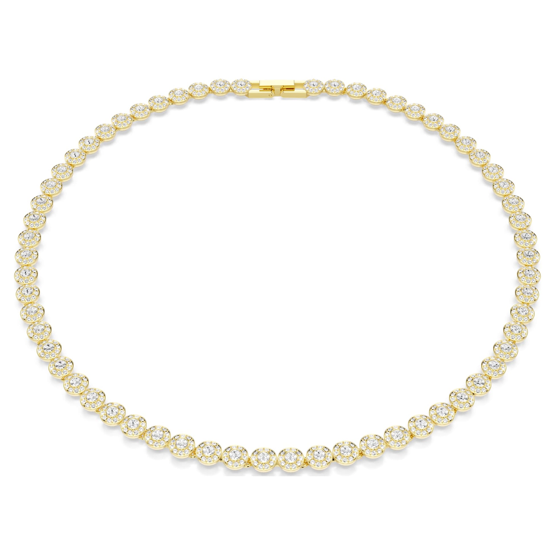 Swarovski Una Angelic necklace Round cut, Small, White, Gold-tone plated 5751560
