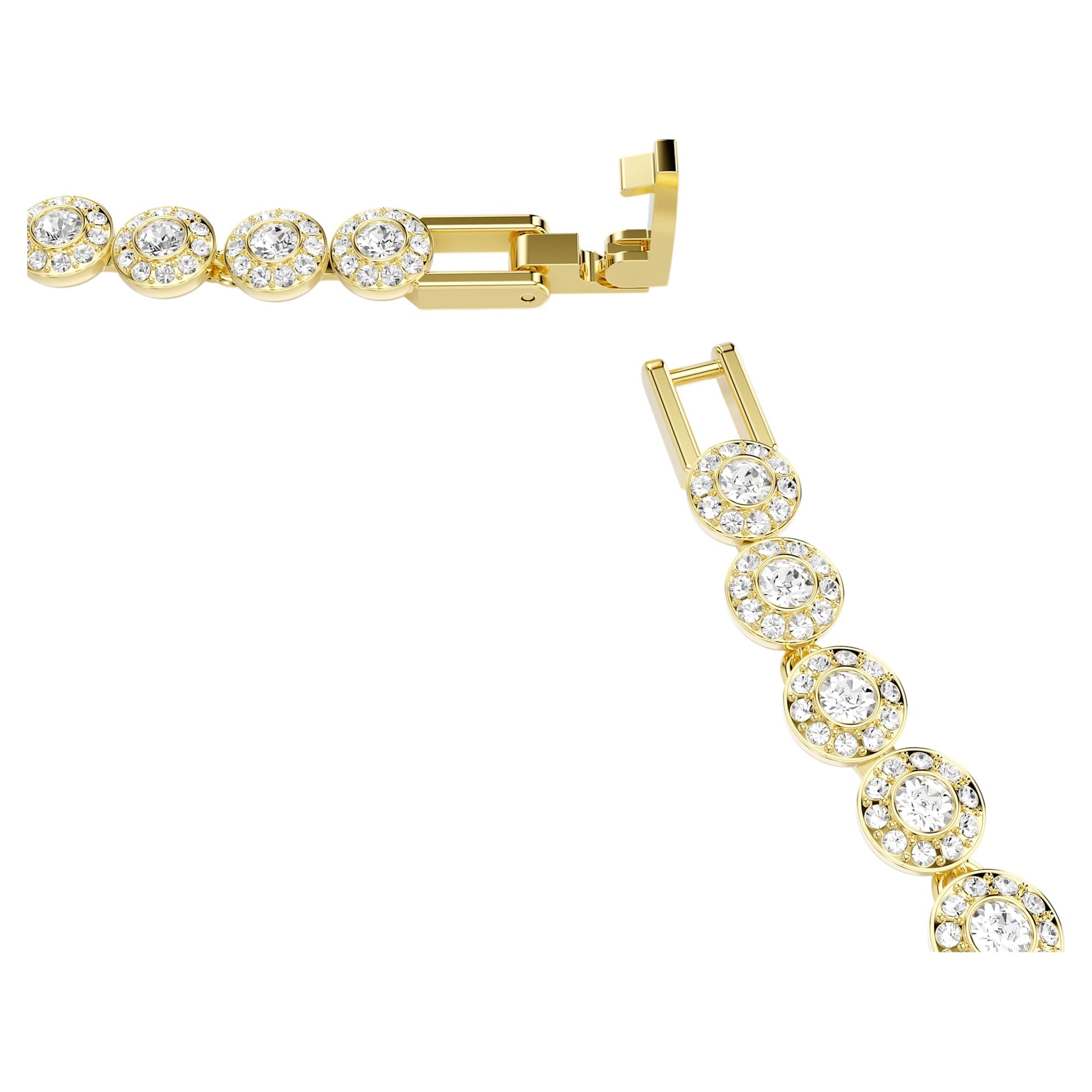 Swarovski Una Angelic necklace Round cut, Small, White, Gold-tone plated 5751560