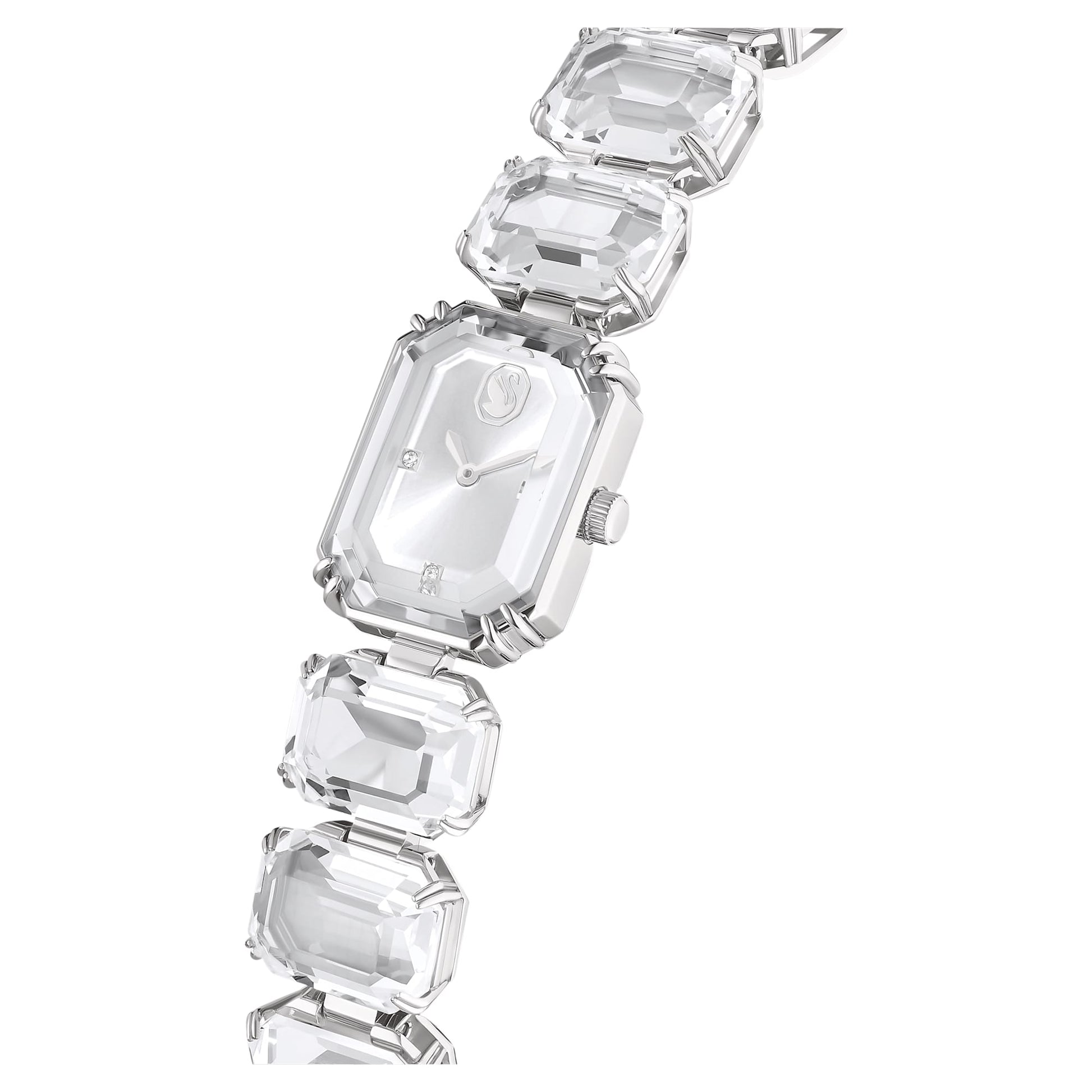 Swarovski Octagon cut bracelet, White, Stainless steel 5729182