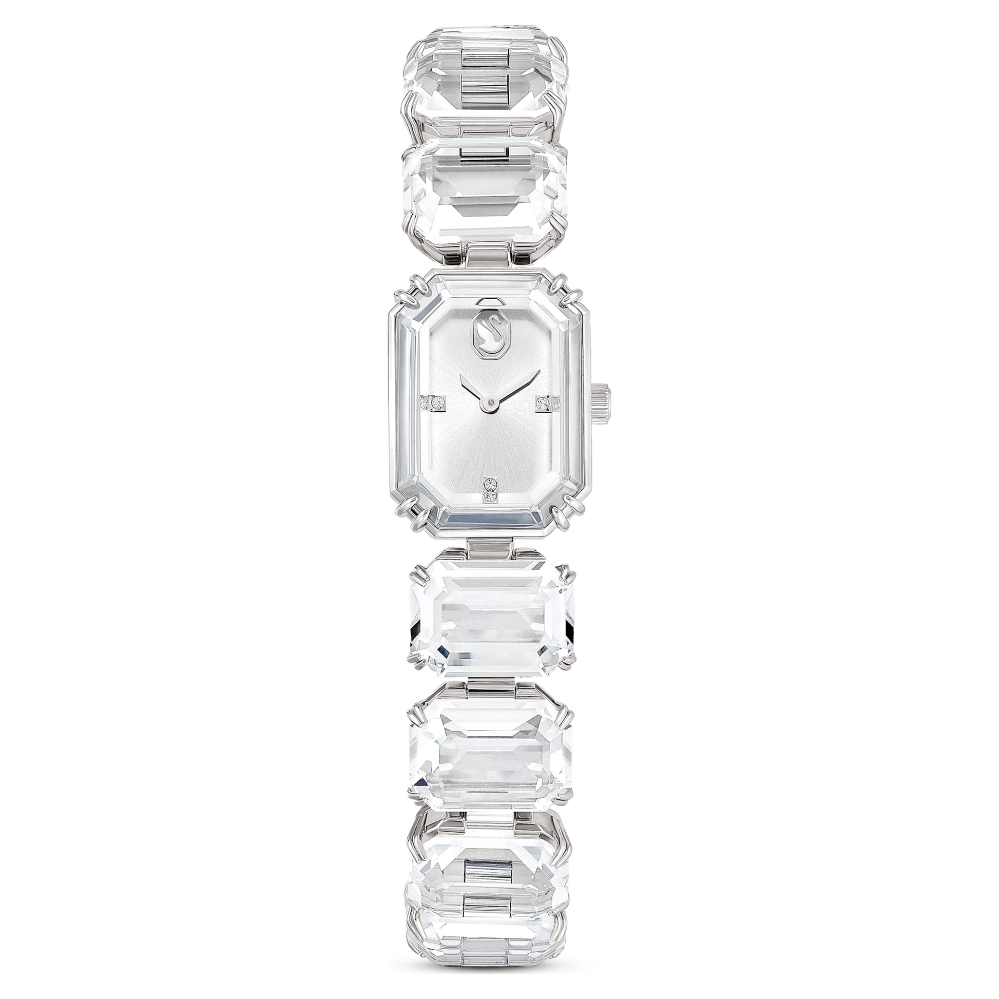 Swarovski Octagon cut bracelet, White, Stainless steel 5729182